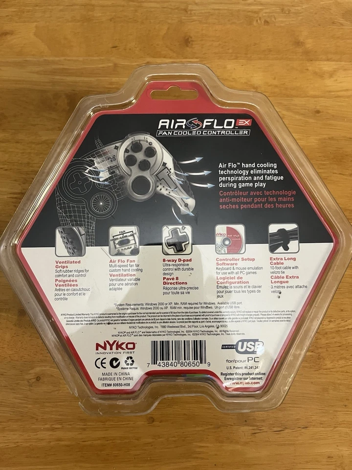 Nyko Air-Flo EX 风扇冷却控制器 USB 适用于 PC Mac 全新未拆封 复古 美国 — 第 2/4 张图片