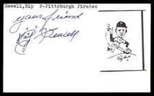 Rip Sewell Pirates Tigers Baseball Signed Index Card Auto *CA4101