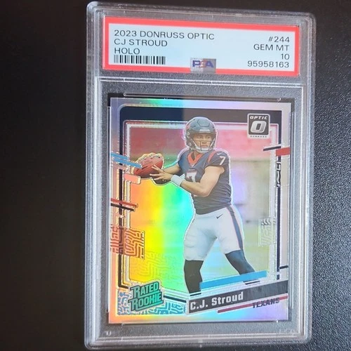 2023 Donruss Optic C.J. Stroud Holo Rated Rookie RC #244 PSA 10 Gem MT