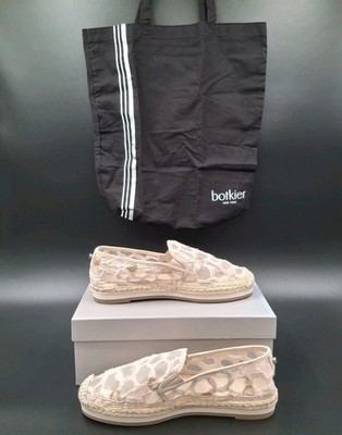 Botkier Sara Espadrille Sneakers Blush Linen Slip On Women s 10M   New in Box