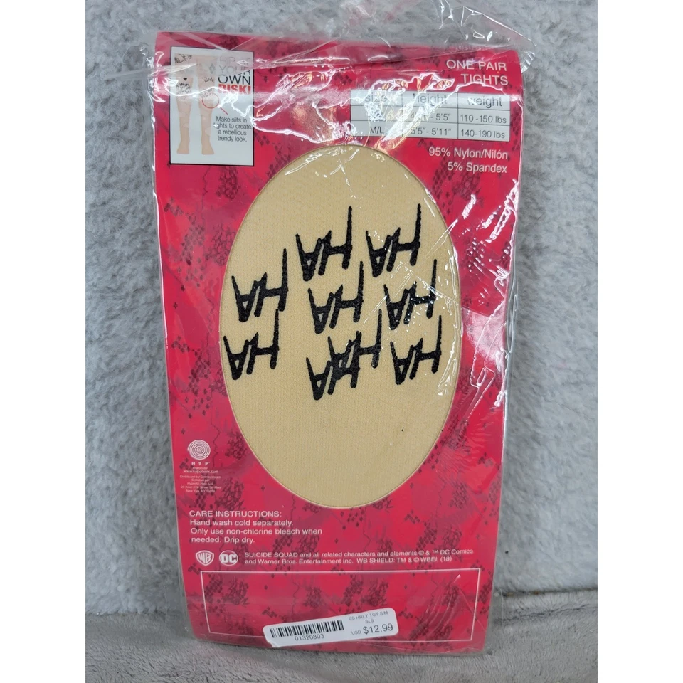 Medias Escuadrón Suicida Harley Quinn S/M DC Comics Disfraz Medias Prendas para las piernas Foto 3 de 4