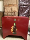 Coca-Cola Vintage Red Metal Cooler Ice Chest Hinged Lid "Drink Coca-Cola"