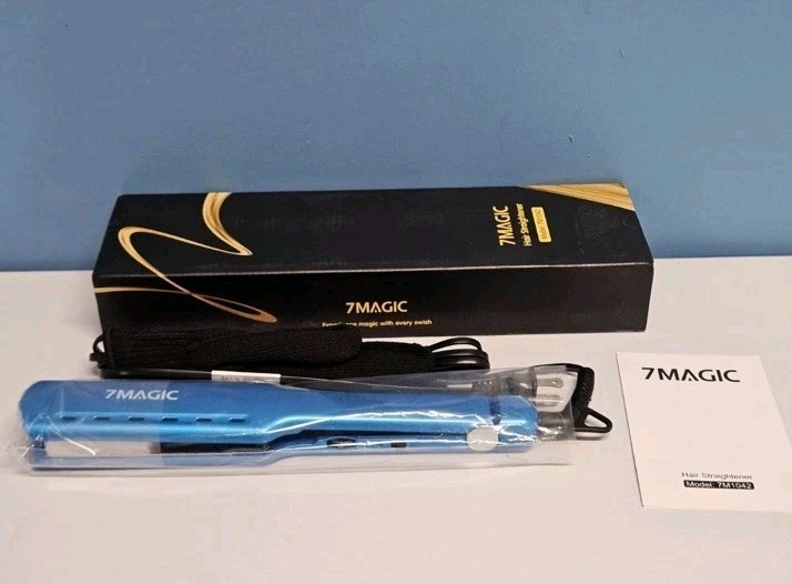 7 Magic Hair Straightener, Model QY-1042 Wide Flat Iron 1.7
