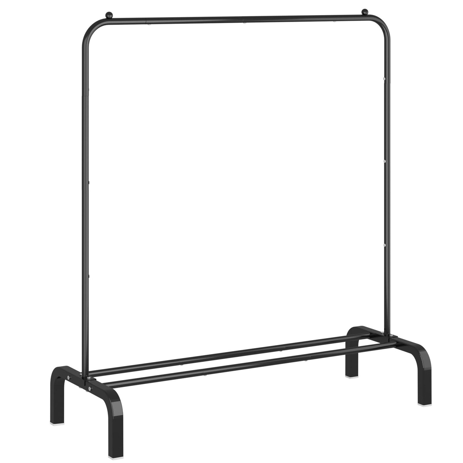 Metal Garment Rack with Bottom Shelf for Hanging Clothes Storage-image