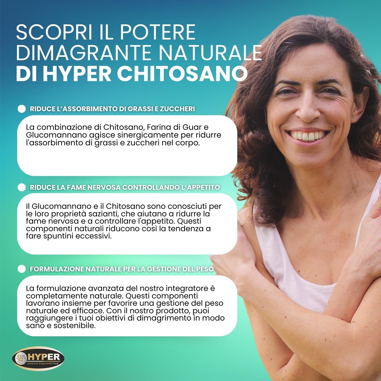 Hyper Chitosano Glucomannano 360 Compresse: Addio Fame Nervosa e Grassi - 4