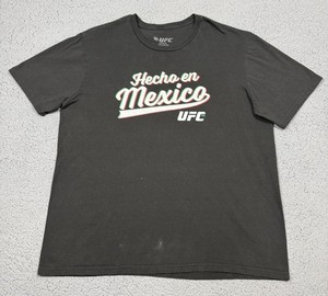 UFC Hecho En Mexico Shirt Mens XL Black MMA UFC 188 Cotton Short Sleeve Tee