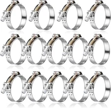 14Pack 1" T Bolt Hose Clamps - 304 Stainless Steel Turbo Intake Clamp for Turbo 