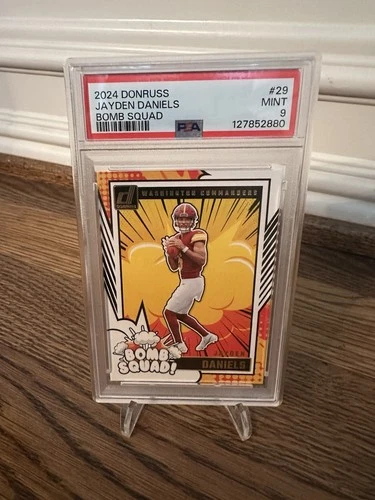 2024 Panini Donruss Bomb Squad Jayden Daniels Rookie Card PSA 9 MINT #29 (RC)