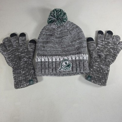 Oregon Ducks Beanie & Gloves   Top of the World   Womens OS   Gray   NCAA Winter