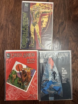 DC Comics Lot of 3 Green Arrow 1989 1990 Blood Dragon Black Arrow Wonder Year