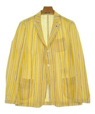 LARDINI Casual Jackets YellowxWhitexNavy Stripe Pattern 2200632280506