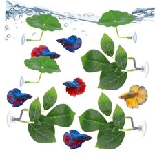 6Pcs Betta Fish Hammock, Betta Fish Leaf Pad, Bettas Fishs Tank Decor Bettas