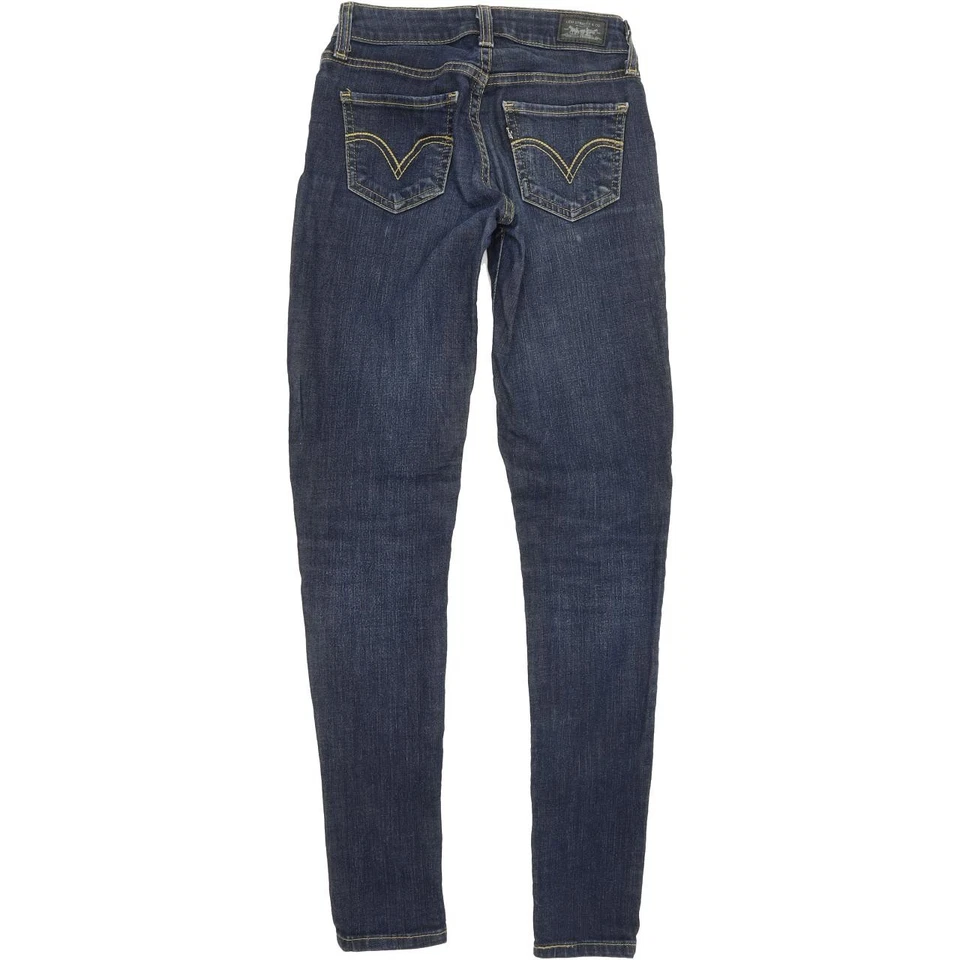 Levi's 535 Femme Bleu Straight Slim Jegging Stretch Jeans W24 L30 (78221) - Photo 2/4