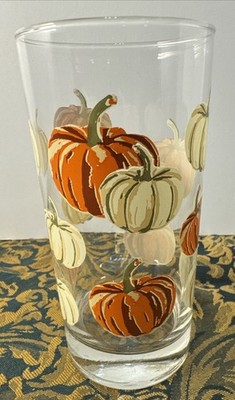 1 Royal Norfolk Pumpkin Fall Tumbler Drinking Glass Kitchen Cooler Fall Colors