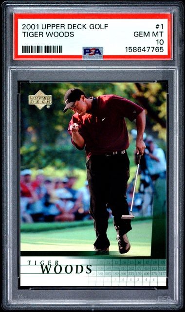 TIGER WOODS (RC) - PSA 10 - 2001 Upper Deck Golf #1