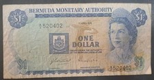 1986 Bermuda 1 Dollar P28b, A4-520402.