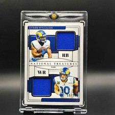 Cooper Kupp Kyren Williams 2024 National Treasures NFL Gear Dual Patch /99