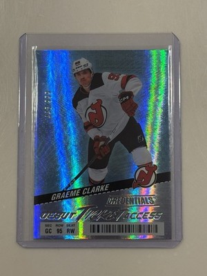 2024-25 Upper Deck Credentials - Debut Ticket Access Graeme Clarke /999 RC