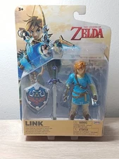 *FREE SHIP* 4" LINK + Master Sword + Shield The Legend of Zelda Jakks Pacific