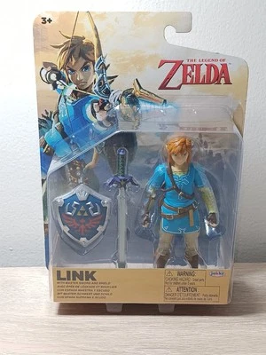 *FREE SHIP* 4" LINK + Master Sword + Shield The Legend of Zelda Jakks Pacific