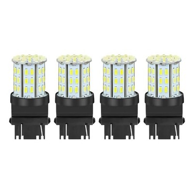4X 3157 LED Bulb 64-SMD 6000K White For Reverse Tail Brake Stop Signal Light