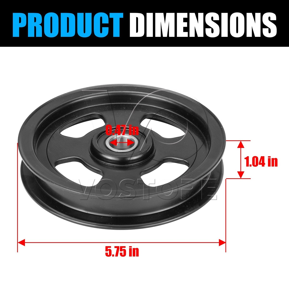 Flat Idler Pulley K5559-34880 K5639-34882 for Kubota Deck RCK42P