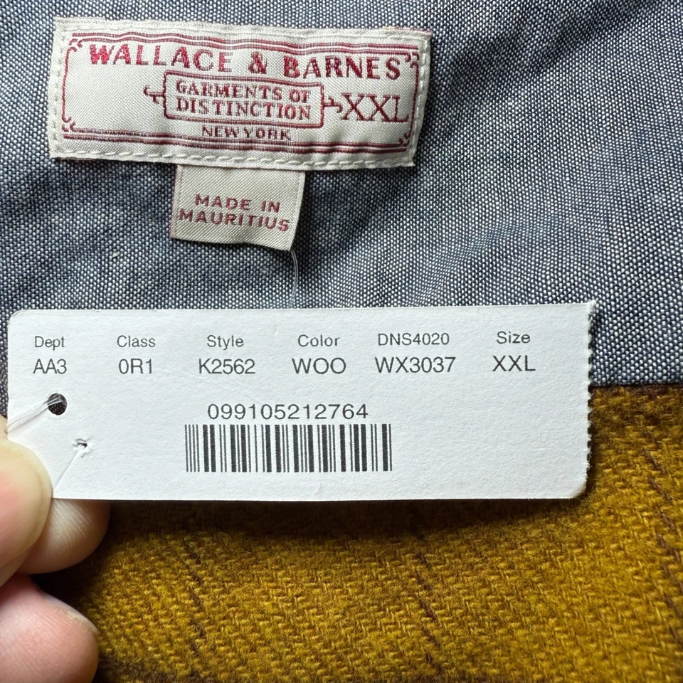 Camisa J.Crew Wallace & Barnes XXL Mostaza Ventana Franela Nueva con Etiquetas Estilo K2562 Foto 2 de 4