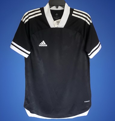 adidas Mens Condivo20 FT7256 Soccer Train Jerseys Black/Whites Stripes Sizes NWT