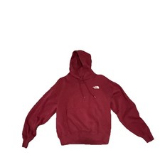 The North Face Men's M Red Solid Pullover Hoodie Long Sleeve Logo