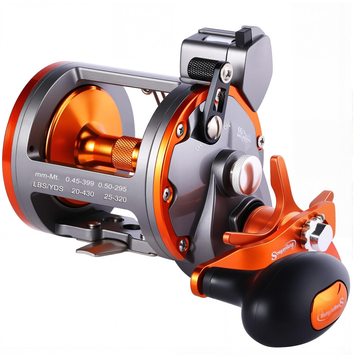 Sougayilang Line Counter Trolling Reel Conventional Level Wi