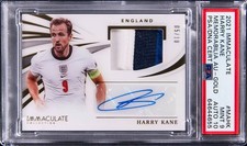 Camiseta deportiva Harry Kane 2021 Panini Immaculate Patch Auto SP GOLD 5/10 Inglaterra PSA 9