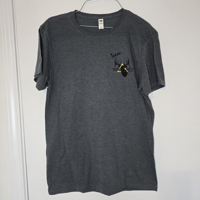 Double Down Deer Feed Texas Gray T Shirt Men's Size S