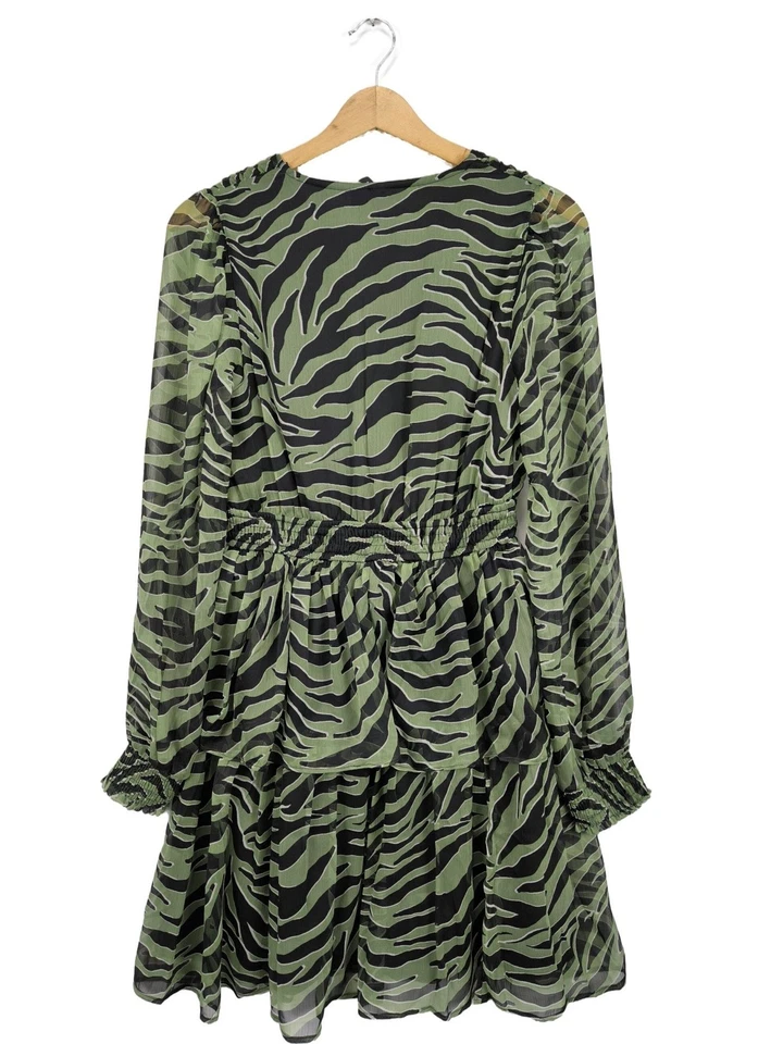 VERO MODA Vestido cruzado Mujeres Vestido Talla EU 36 verde look casual - Imagen 2 de 4