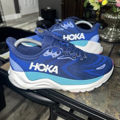 Hoka One One Arahi 8 Womens Size 9 Blue White Athletic Running Shoes Sneakers