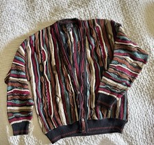 J Ferrar Coogi Style Cardigan Cotton Acrylic Size Large