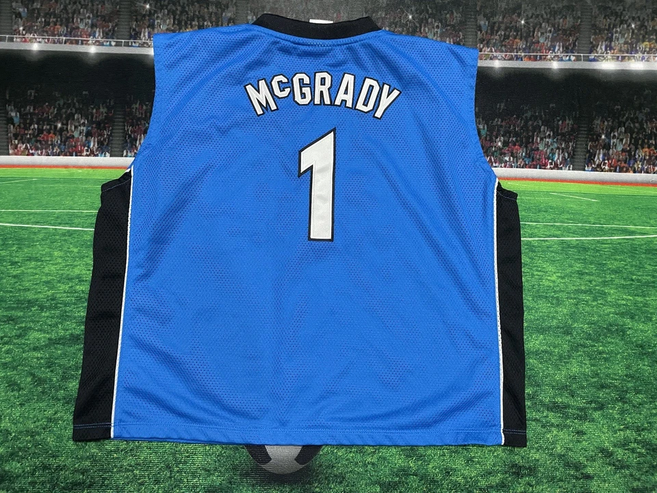 VTG Tracy McGrady 1 Orlando Magic NBA Reebok Blue Jersey Women's Sz XL Short - Image 3 of 4