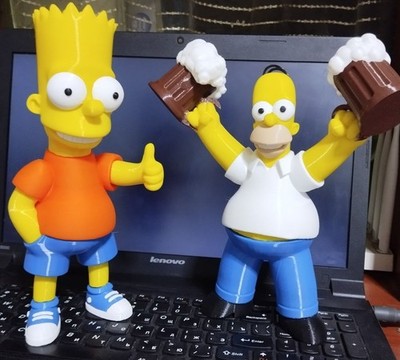 simpsons action figures/ Homer Simpson/Bart Simpson. 2 in 1 / 3d print