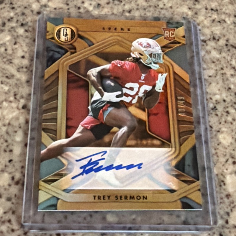 Trey Sermon 2021 Panini Gold Standard #129 RC Auto 40/49 San Francisco 49ers-NFL