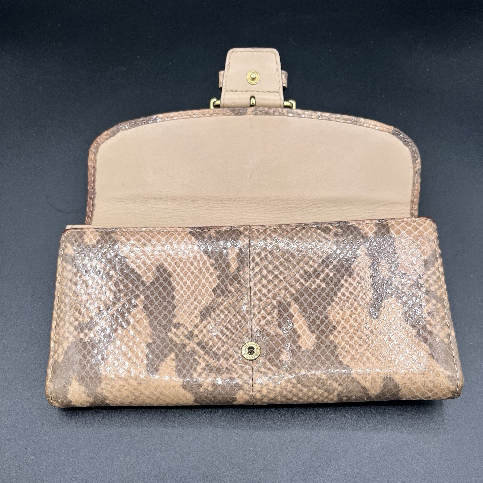 Coach Python Embossed Leather Soho Continental Wa… - image 11