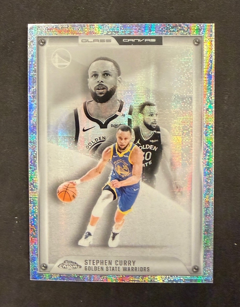 2025-26 Topps Chrome Stephen Curry Glass Canvas SSP #GC-6 Warriors
