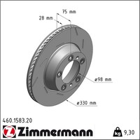 Zimmermann 460.1583.20 Bremsscheibe FüR Porsche Panamera 970