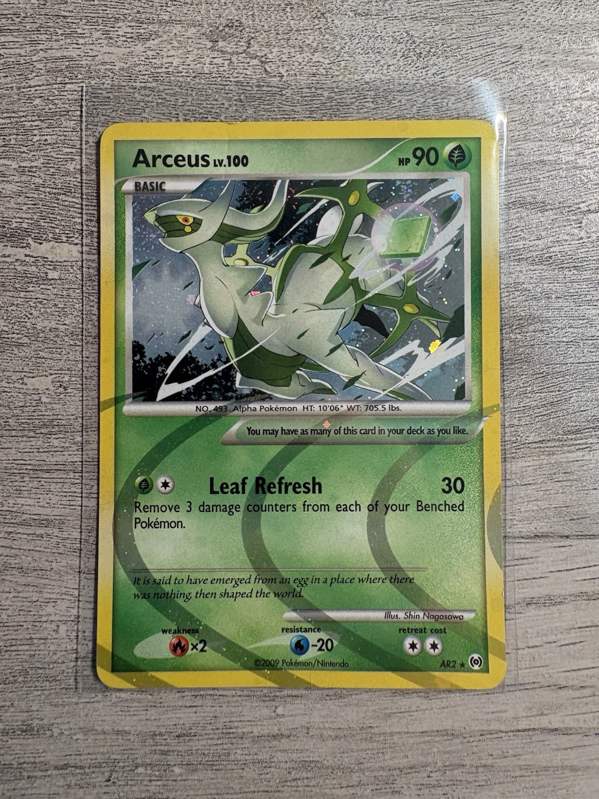 Arceus Arceus Holo Rare Holo AR2 EN 2009 90 HP Basic Pokemon TCG