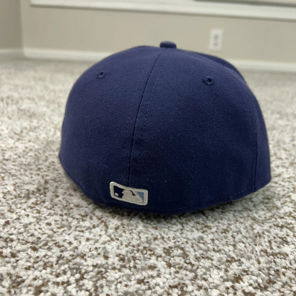 Tampa Bay Rays Hat Cap Fitted Mens 7 1/4 MLB Baseball New Era Sports Logo Casual - Image 3 of 4