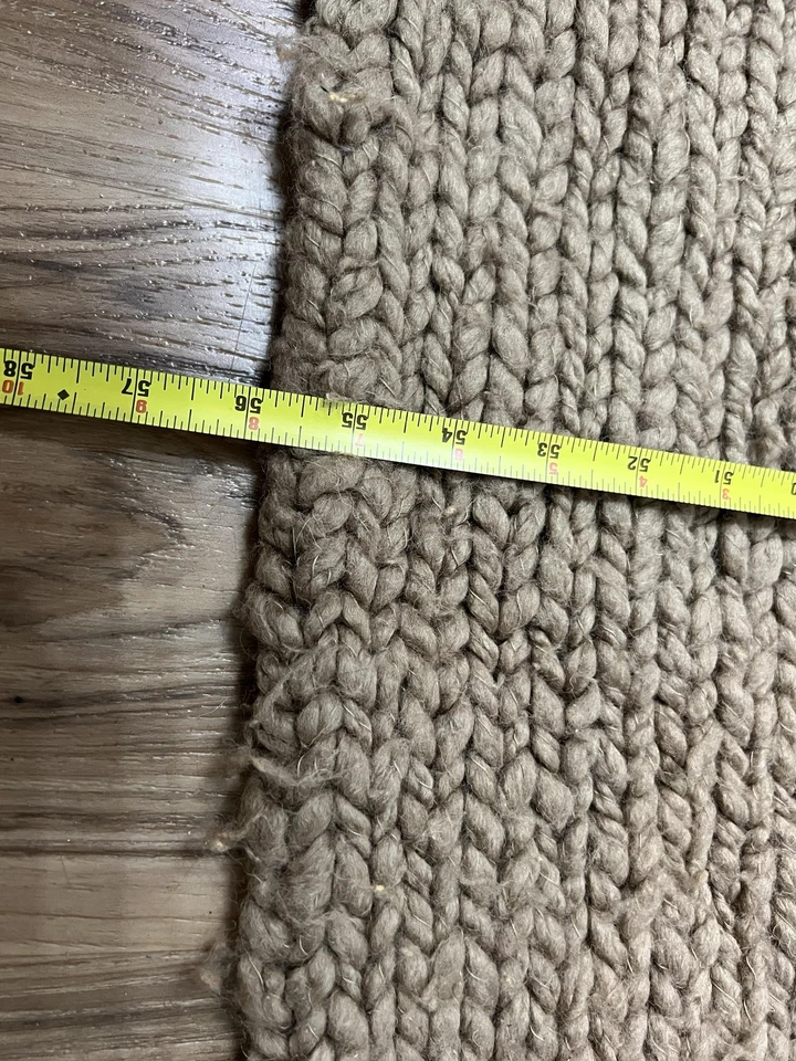 Cobertor West Elm robusto malha mistura de lã 50x60 marrom acastanhado lã acrílica aconchegante - Imagem 3 de 4