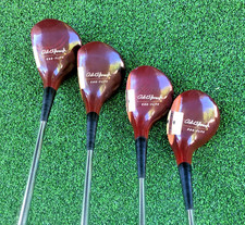 Vintage Spalding Robt T Jones Jr Kro-Flite Persimmon Wood Set of Four RH
