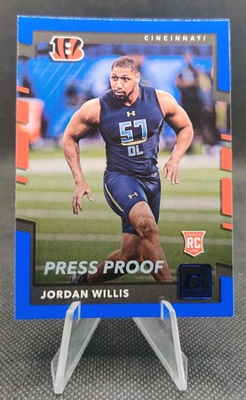 #ad 2017 Donruss Press Proof Blue #383 Jordan Willis Rookie RC Bengals Football Card $1.75