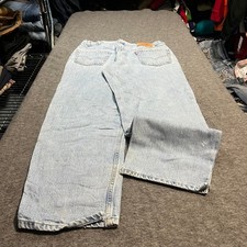 Levis 550 Relaxed Fit Tapered Leg Jeans Light Wash Denim W36 L30 Vintage 90s
