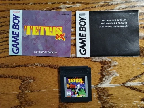 VINTAGE NINTENDO GAMEBOY TETRIS DX GAME WITH INSTRUCTION BOOKLET