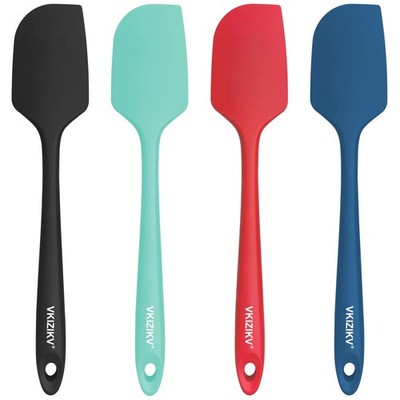 VKIZIKV 4 Pcs Silicone Spatula Set, 11.4 In, 600°F Heat Small, Multicolor