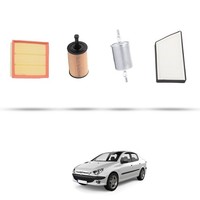 Hoffcar Wartungskit - 4 Filter Kompatibel Mit Peugeot 206 1.1 44KW Ab 2000